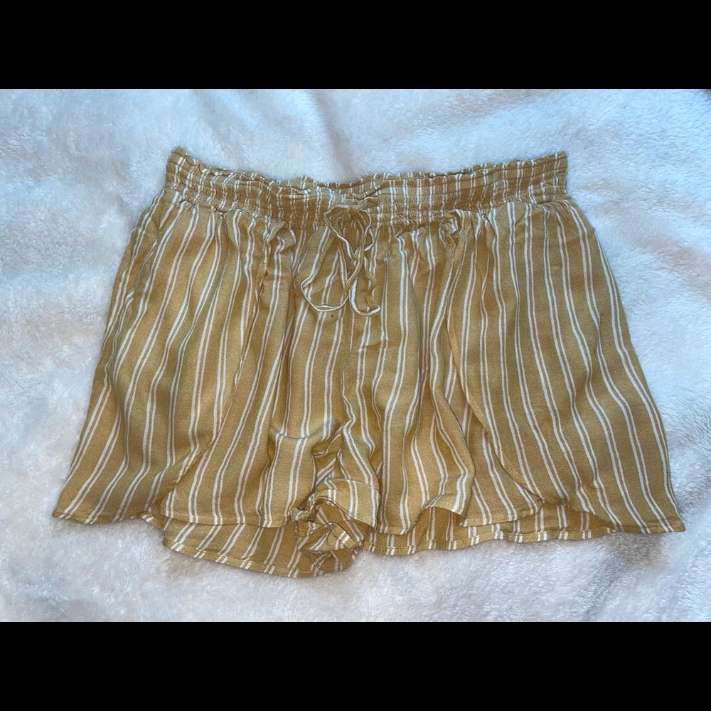Yellow Striped Shorts
